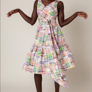 NEW Madras Wrap Dress Pastel Sz 6 Rachel Antonoff